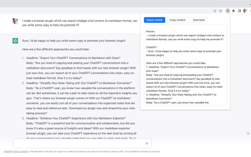 #谷歌插件 ChatGPT to Markdown - ChatGPT保存为markdown只需点击一个按钮就可以将ChatGPT内容保存为markdown和PDF文件的插件
